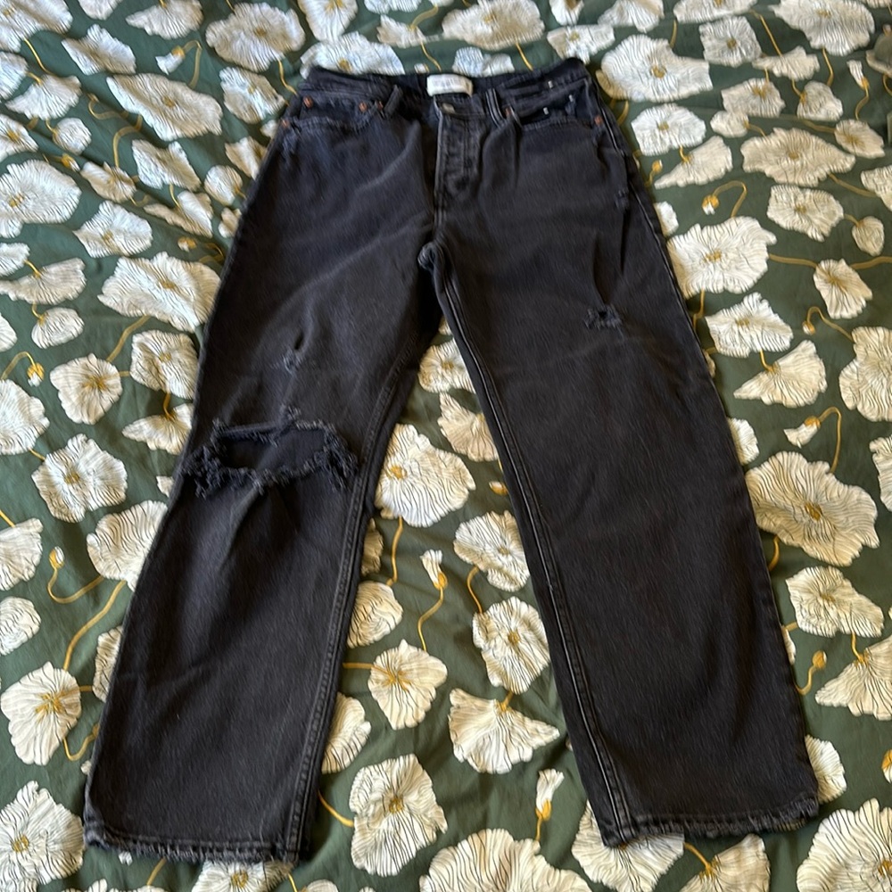 A&F NWOT the Dad High Rise with Destruction